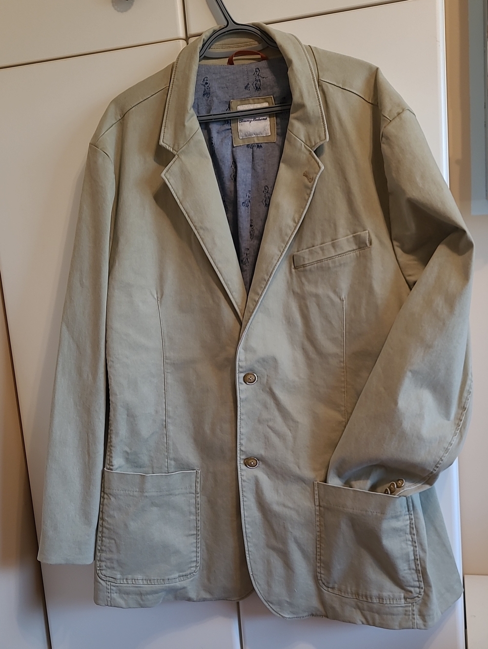 Tommy Bahama Mens Tan Casual Cotton Blazer Jacket